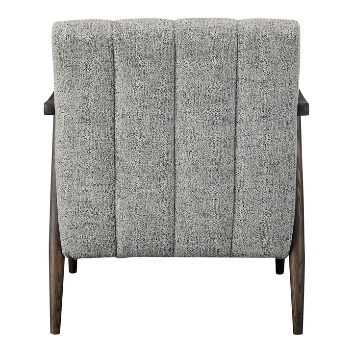 Retro-Warm Channel-Detailed Accent Chair
