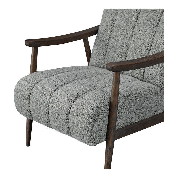 Retro-Warm Channel-Detailed Accent Chair