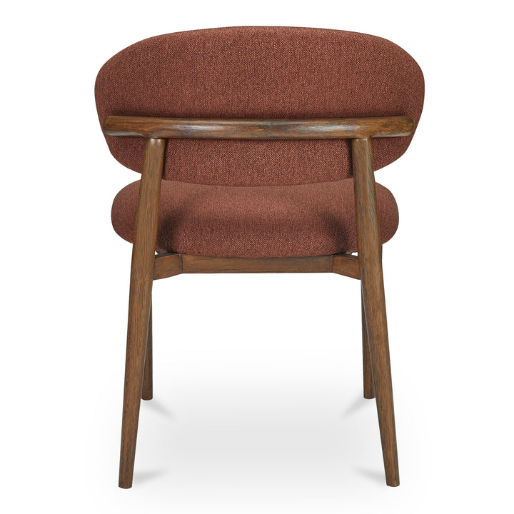 Vintage-Chic Wingback Dining Chair in Dark Espresso