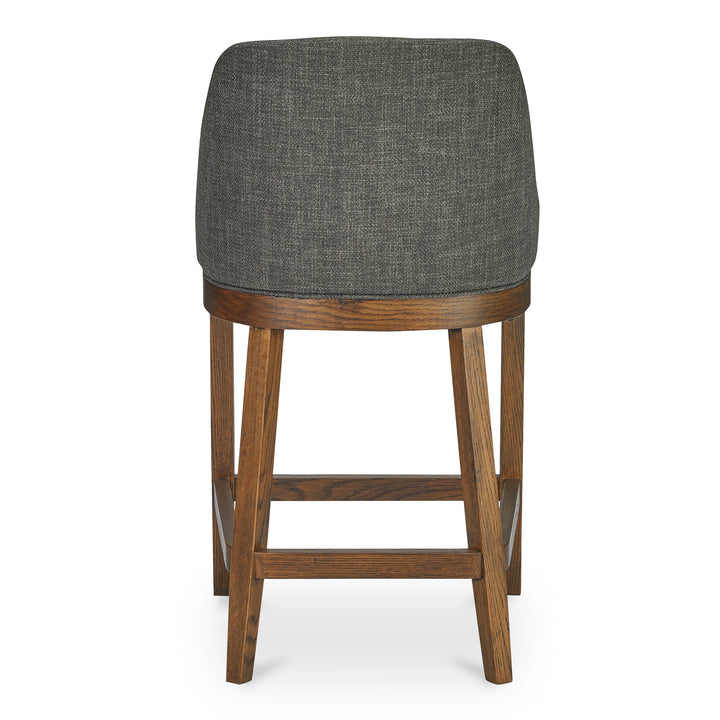 Rustic Oak & Performance Fabric Counter Stool