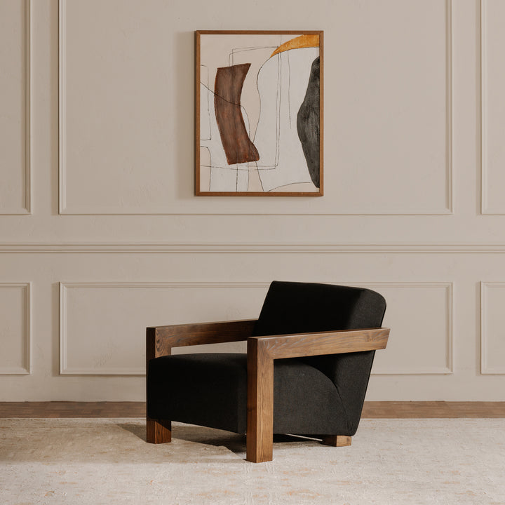 Vintage Oak Retro Relaxer Chair