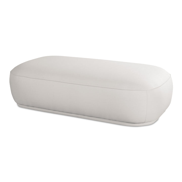 Elevate Living: Curvaceous Performance-Fabric Ottoman