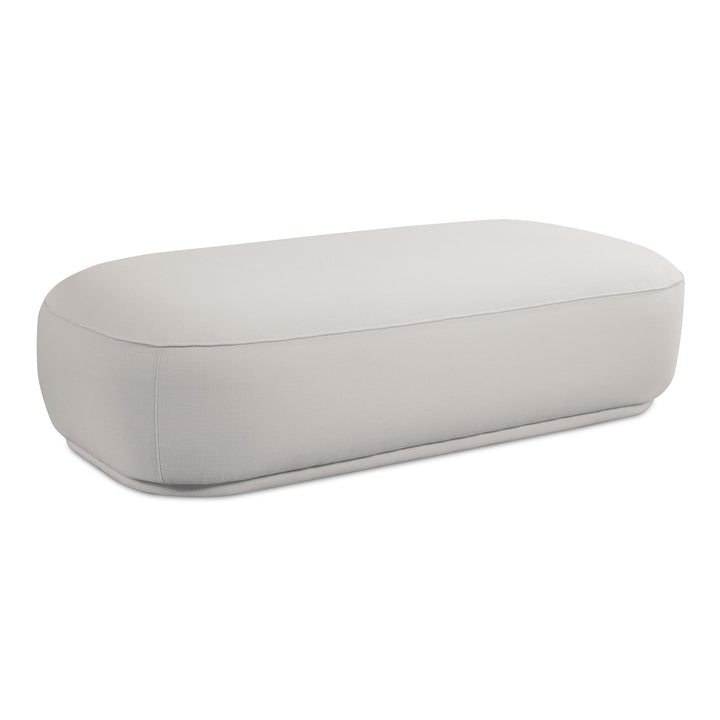 Elevate Living: Curvaceous Performance-Fabric Ottoman