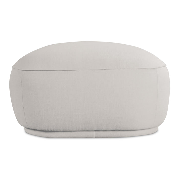 Elevate Living: Curvaceous Performance-Fabric Ottoman