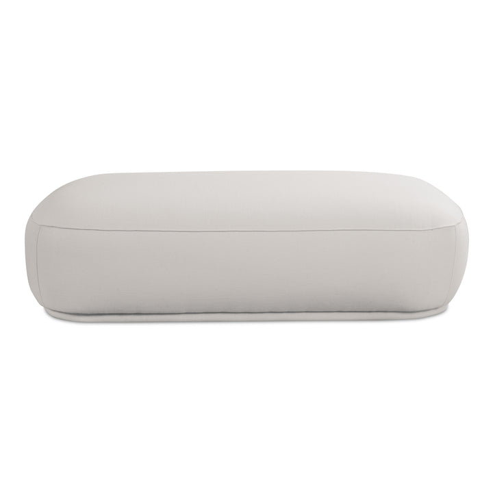 Elevate Living: Curvaceous Performance-Fabric Ottoman