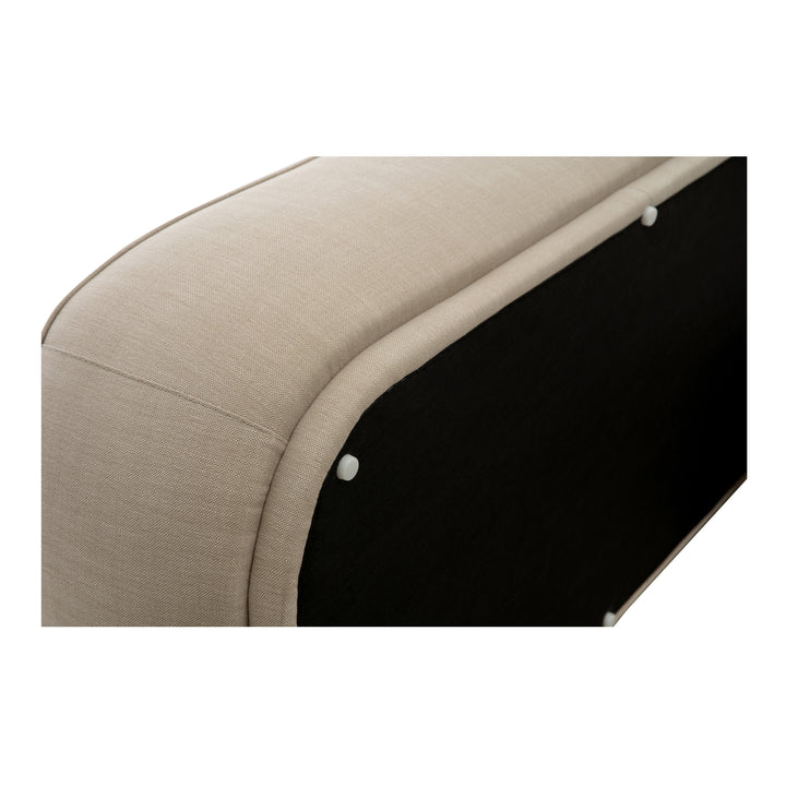 Elevate Living: Curvaceous Performance-Fabric Ottoman