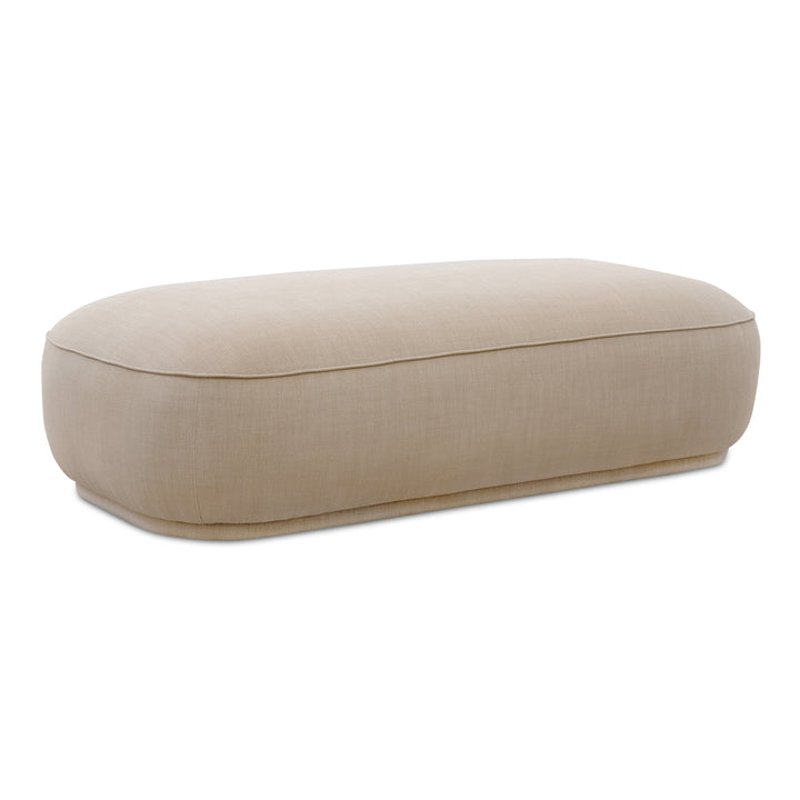 Elevate Living: Curvaceous Performance-Fabric Ottoman