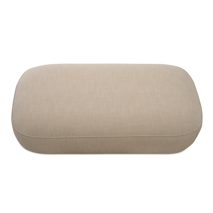 Elevate Living: Curvaceous Performance-Fabric Ottoman