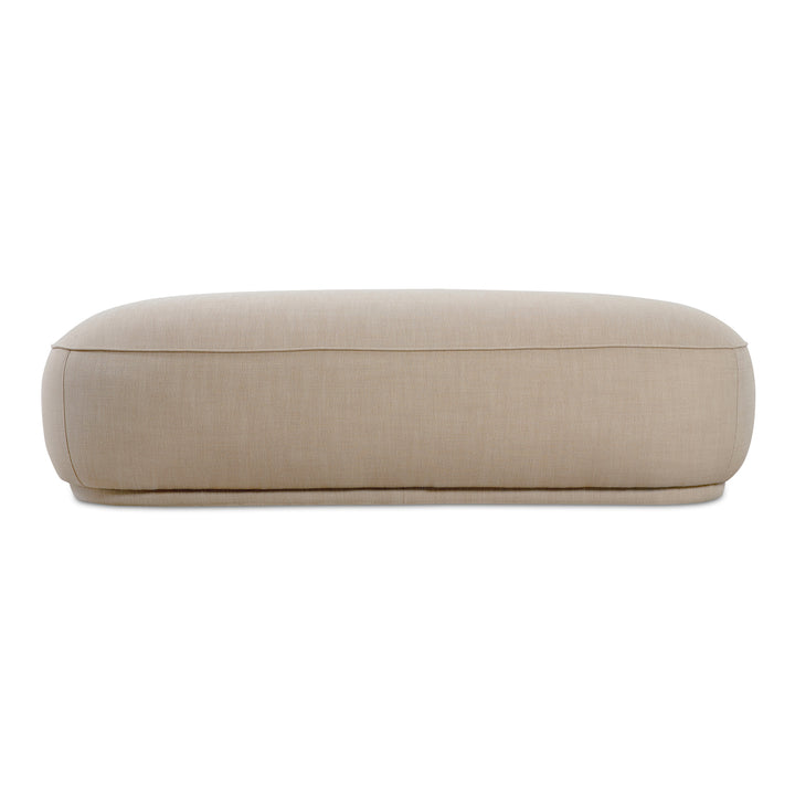 Elevate Living: Curvaceous Performance-Fabric Ottoman