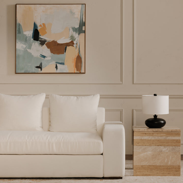 Comfy Kingdom Oversized Polyester Sofa with Feather-Blend Cushion