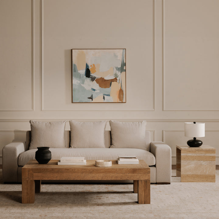 Comfy Kingdom Oversized Polyester Sofa with Feather-Blend Cushion