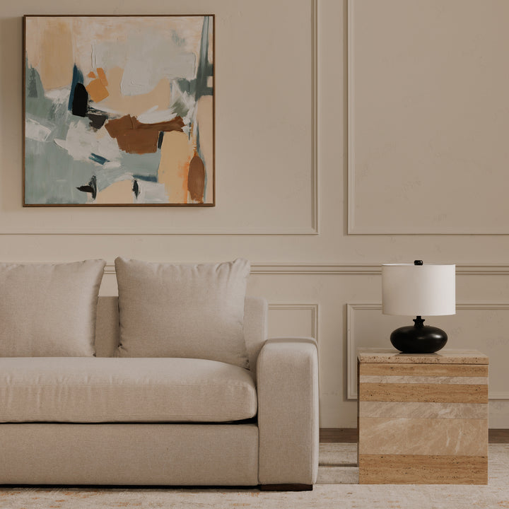 Comfy Kingdom Oversized Polyester Sofa with Feather-Blend Cushion