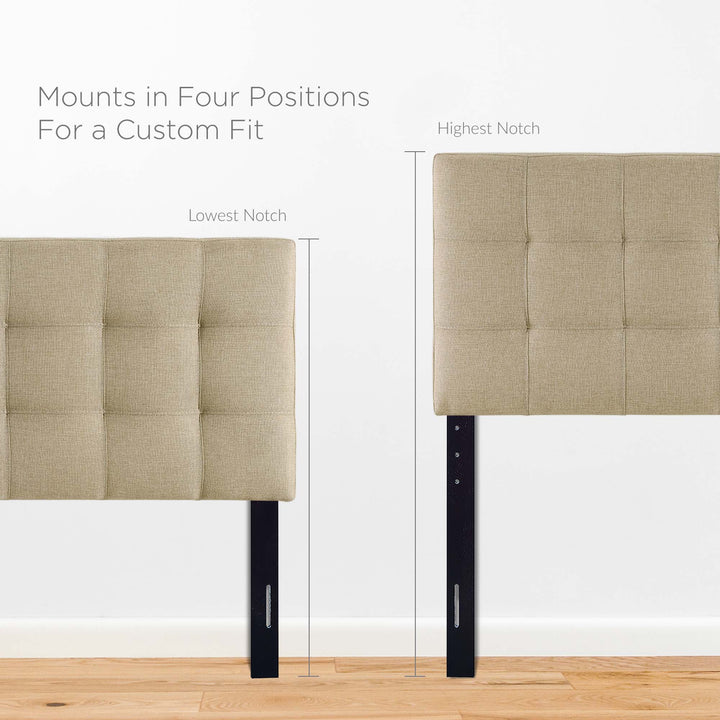 Luxe Upholstered Fabric King Headboard