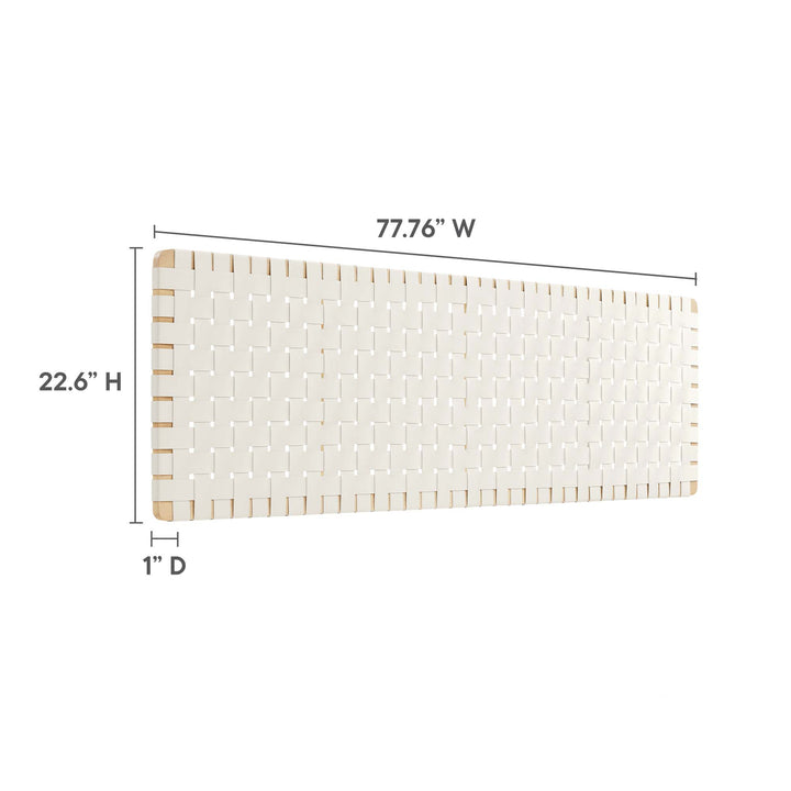 Sterling Woven Wall-Mount Synthetic Leather King Headboard