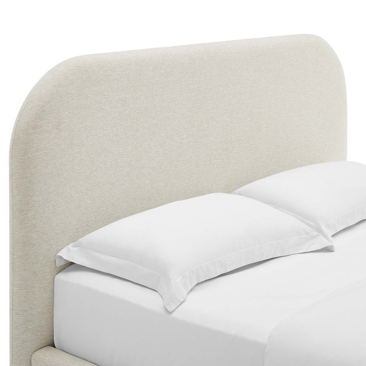 Kiln Upholstered Fabric Curved Full Platform Bed