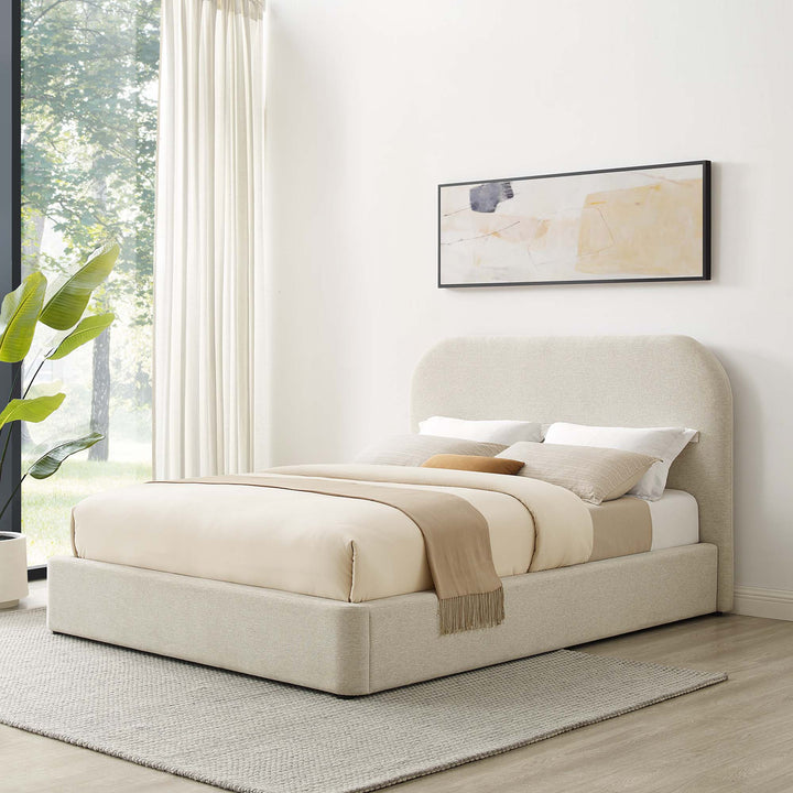 Kiln Upholstered Fabric Curved Full Platform Bed