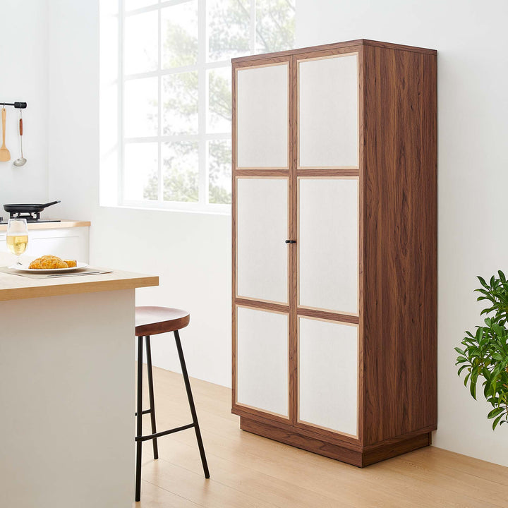 Cypress 70" Tall Wood Grain Storage Cabinet