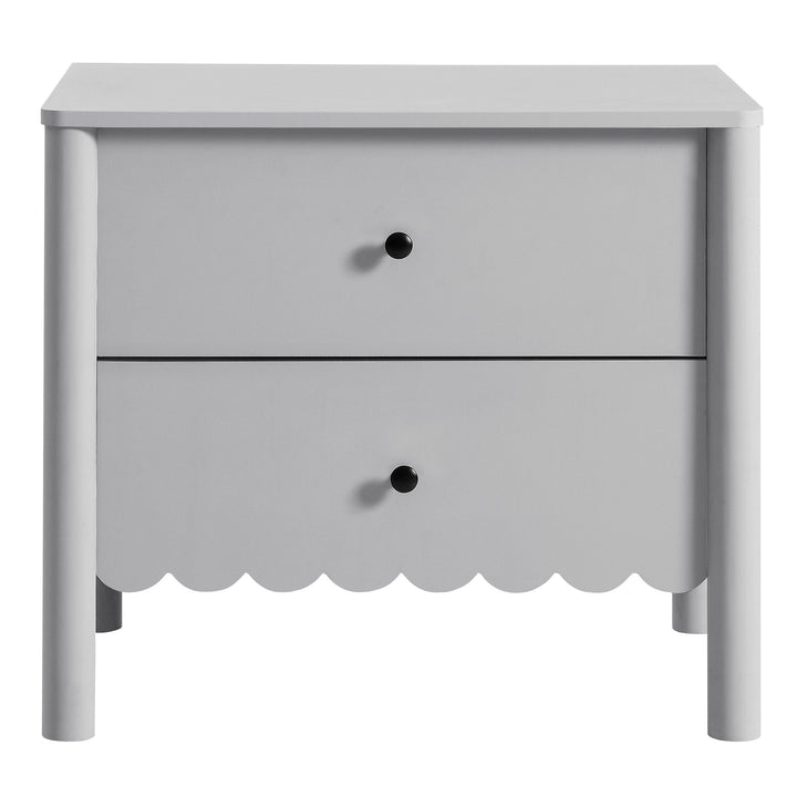 Elara Scalloped 2-Drawer Nightstand