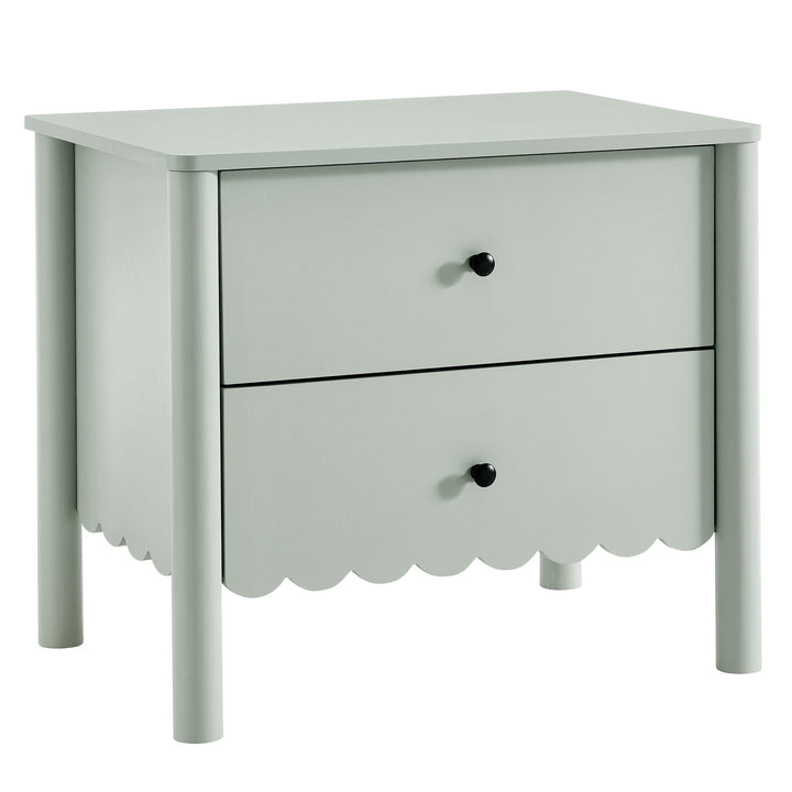 Elara Scalloped 2-Drawer Nightstand