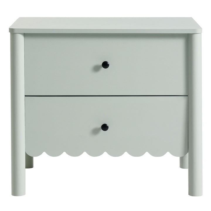 Elara Scalloped 2-Drawer Nightstand