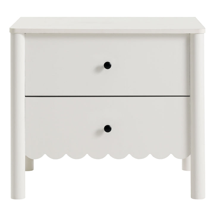 Elara Scalloped 2-Drawer Nightstand