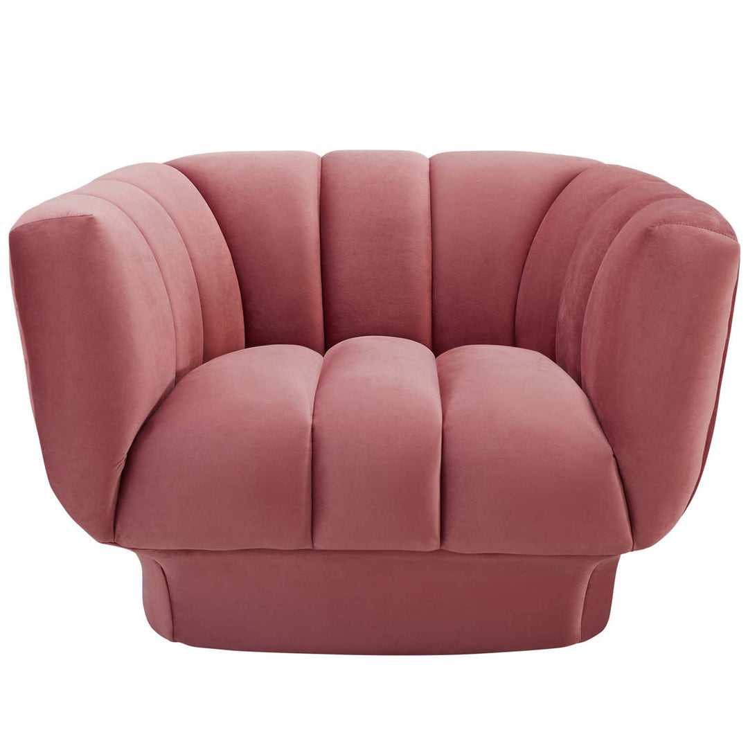 Genessee Wide Velvet Barrel Chair