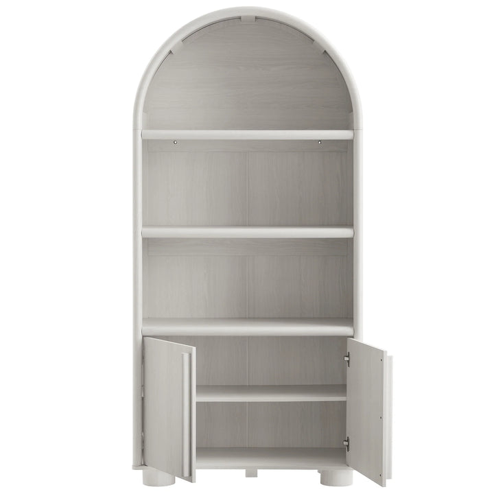 White Arched Chic Bookcase