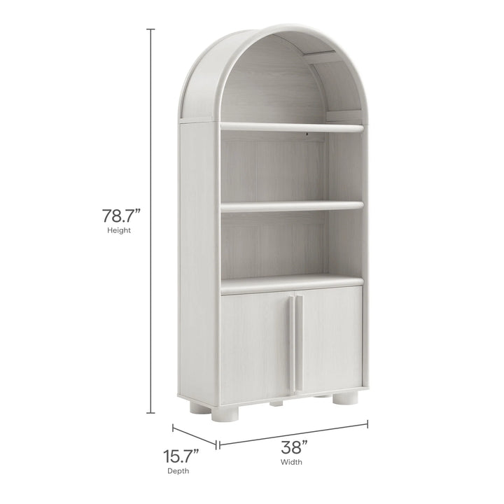 White Arched Chic Bookcase