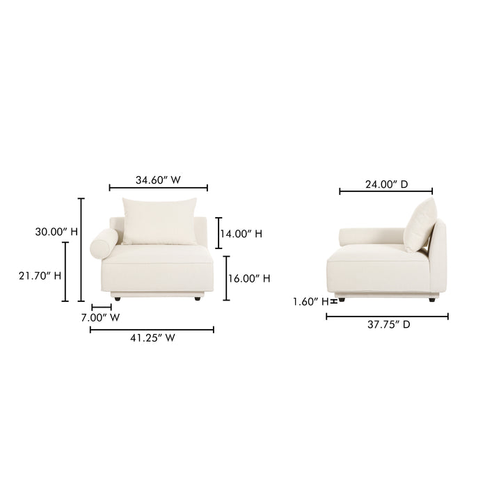 Contour Comfort Transitional Left-Facing Chair