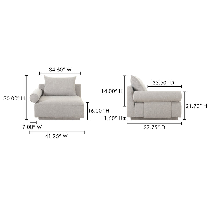 Contour Comfort Transitional Left-Facing Chair