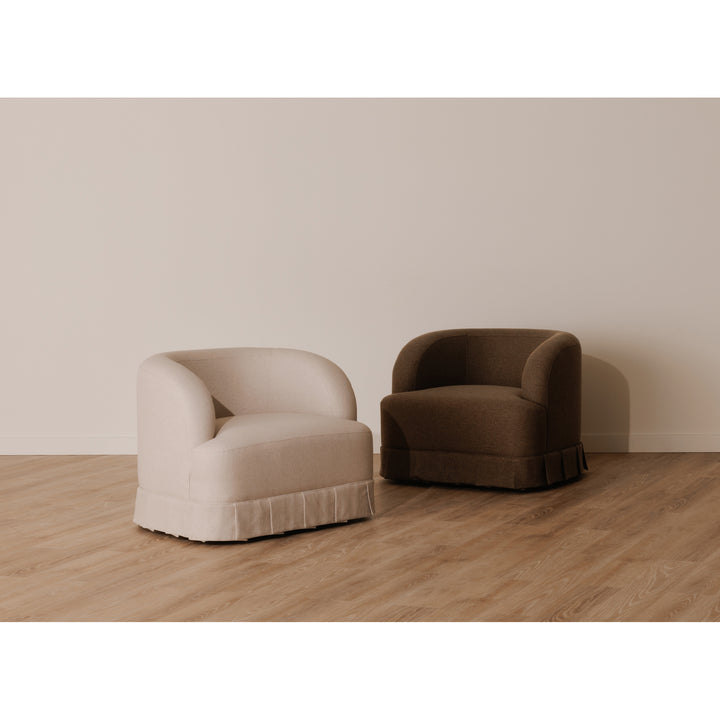 Charming Box Pleat Swivel Seating