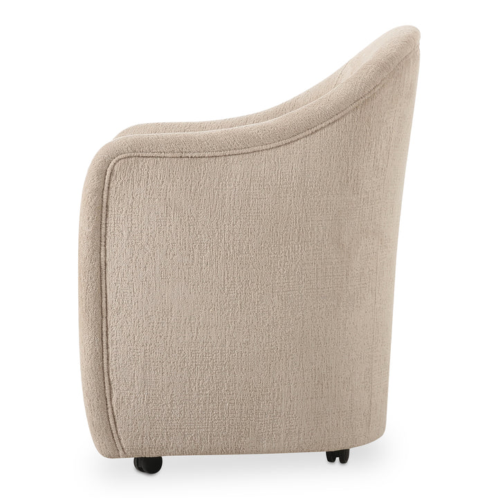 ComfyCurve Rolling-Stationary Dining Chair