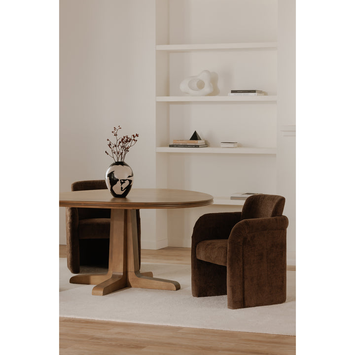 Elegant Swivel Dining Stool with Floating Seat Design