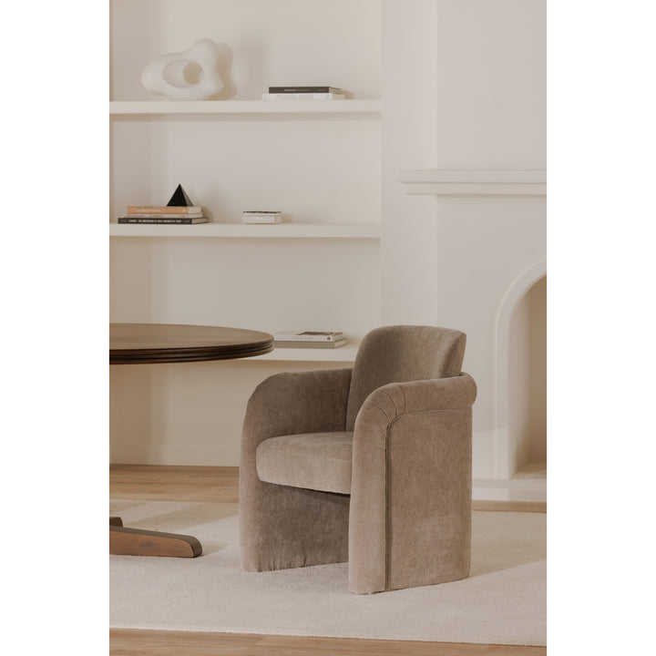 Elegant Swivel Dining Stool with Floating Seat Design