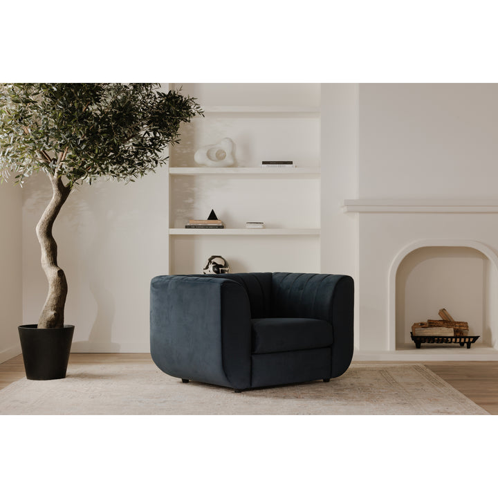 Luxe Curve Lounger: Modern Art Deco Inspired Seating