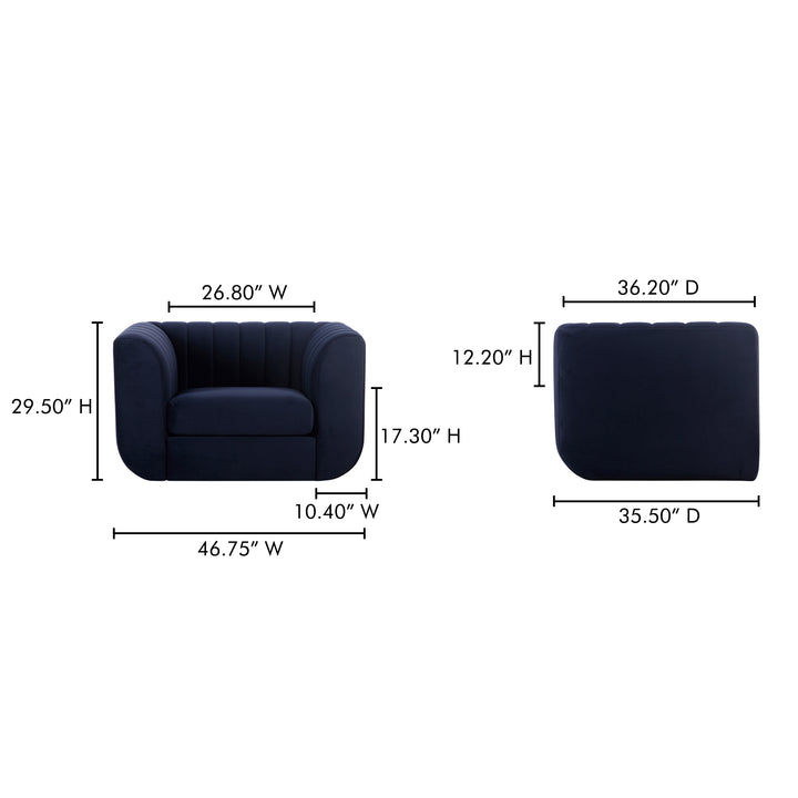 Luxe Curve Lounger: Modern Art Deco Inspired Seating