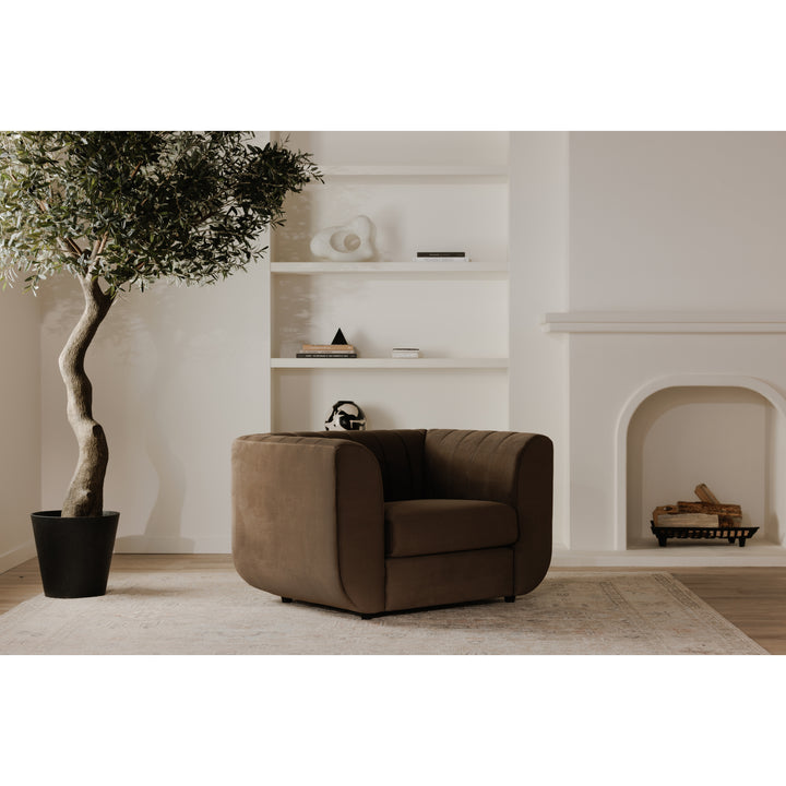 Luxe Curve Lounger: Modern Art Deco Inspired Seating