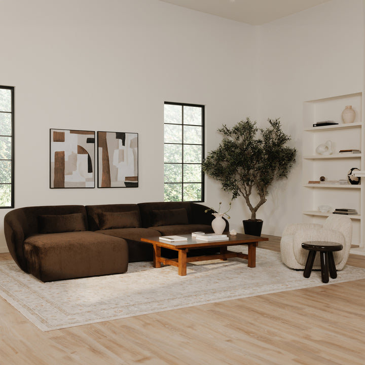 Modern Velvet Curve Lounge Chair