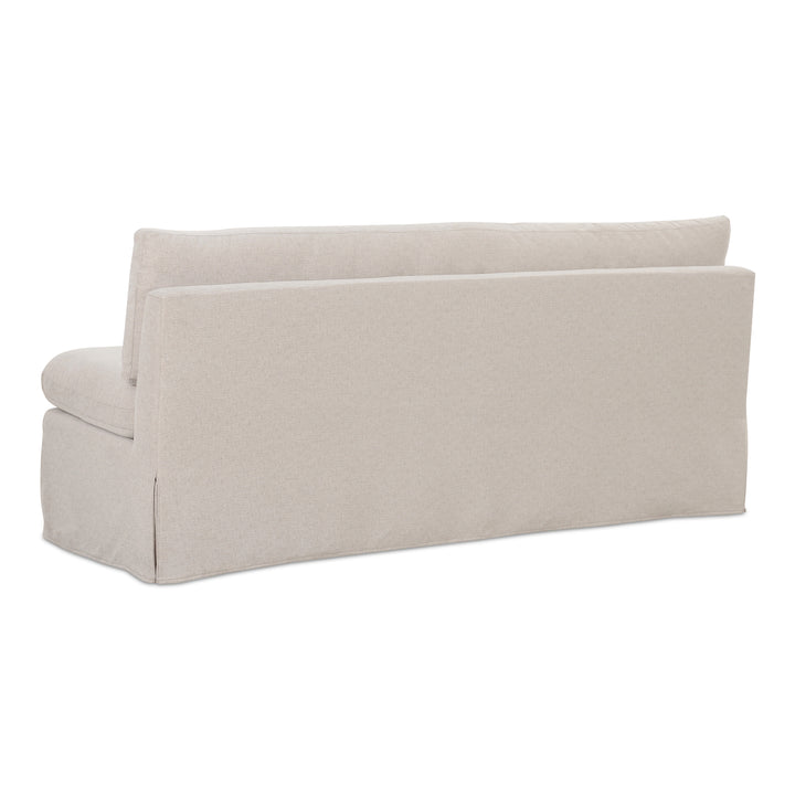 Modular Tidying Bench with Inverted Pleat Slipcover