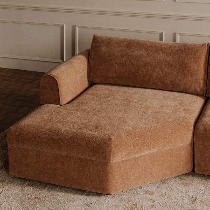 Angled Charm Wide Chaise Sofa