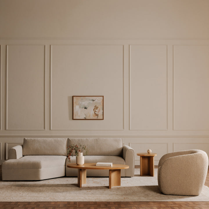 Angled Charm Wide Chaise Sofa