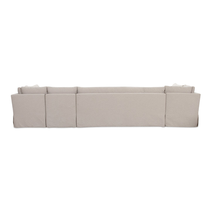 Modern U-Shape Dining Banquette with Washable Slipcover