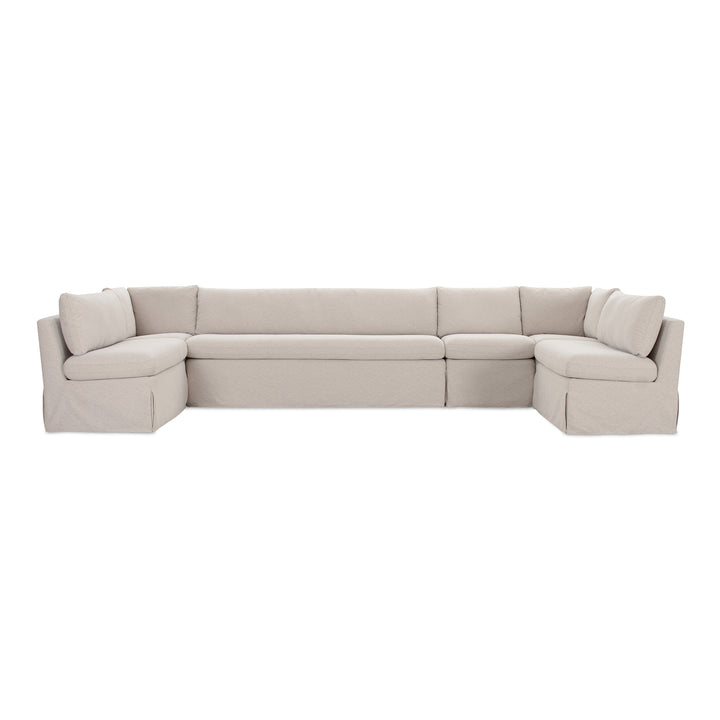 Modern U-Shape Dining Banquette with Washable Slipcover