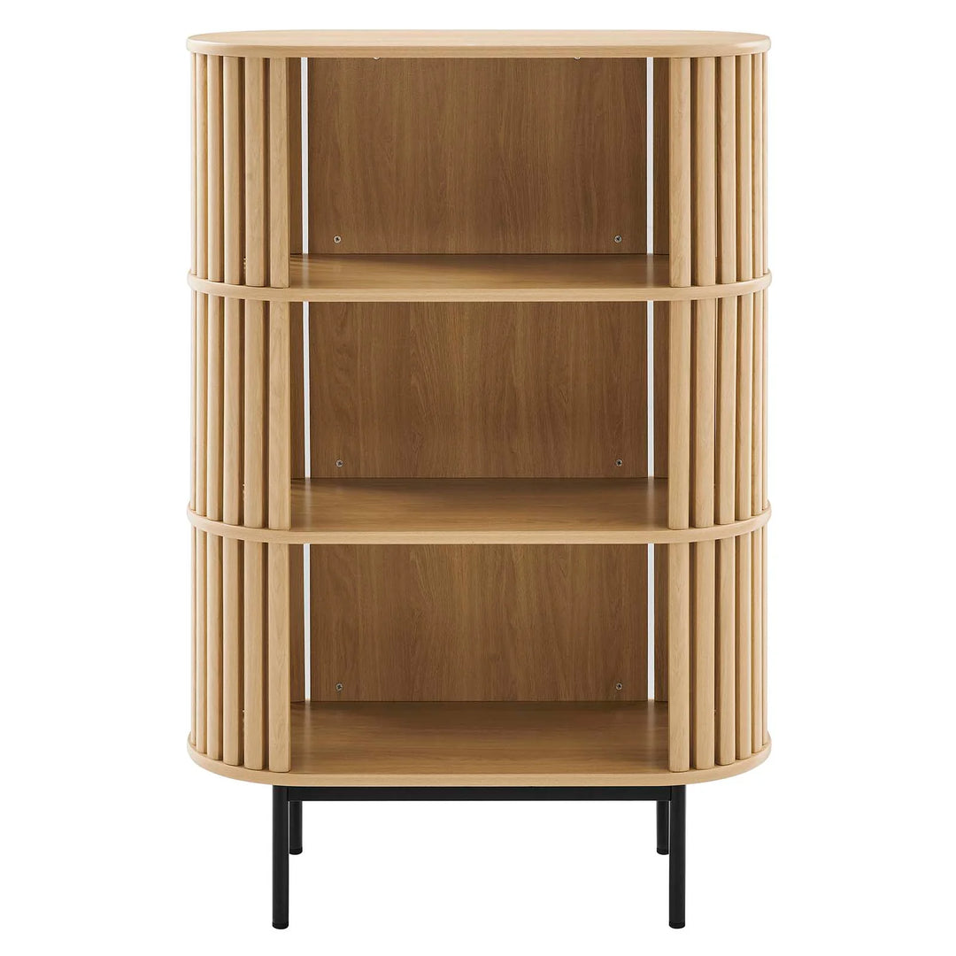 Bayla Three Tier Display Cabinet Oak