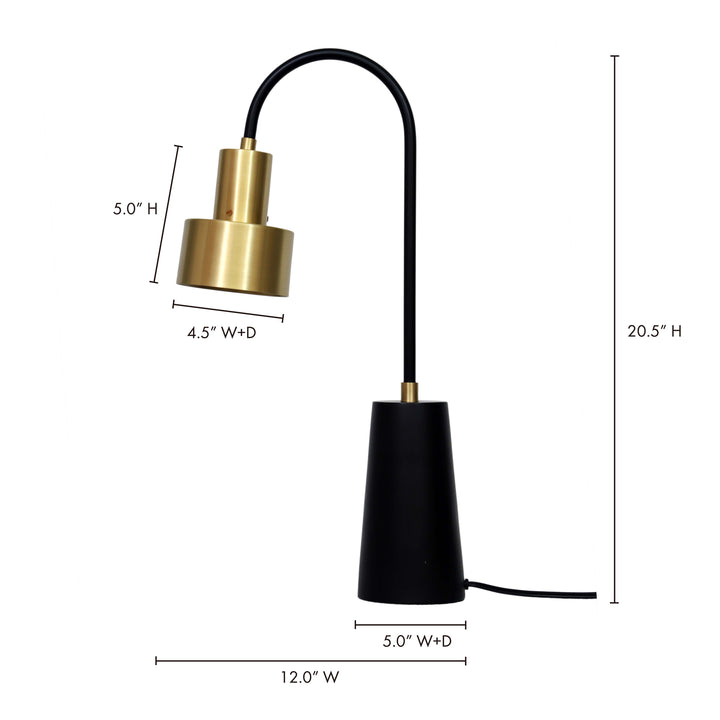 Sophisticated Iron-Brass Reading Light
