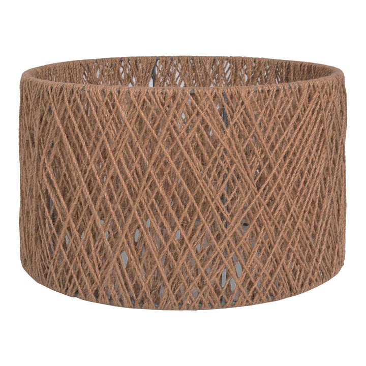 Earthbound Illumination: Woven Iron Table Lamp