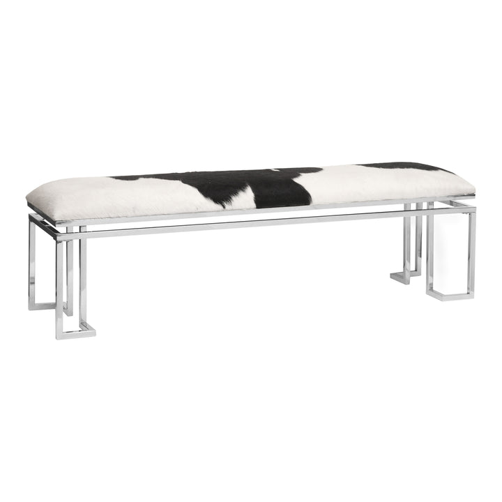 Urban Fusion Cowhide Bench