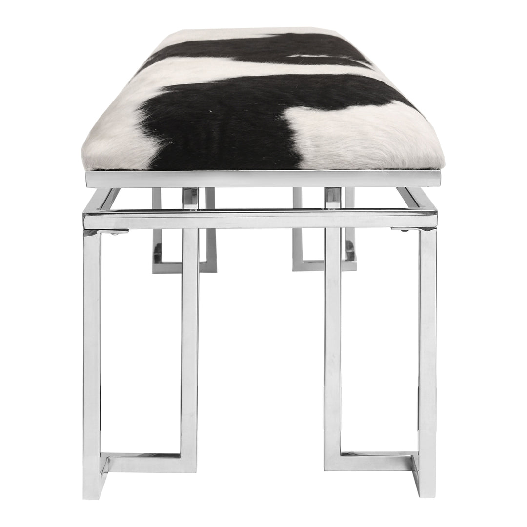 Urban Fusion Cowhide Bench