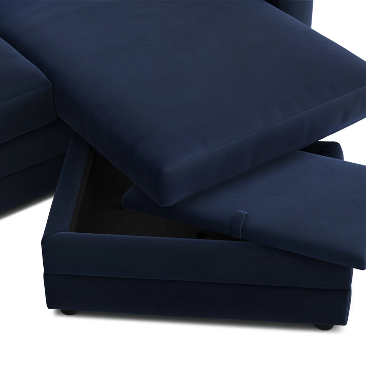 Riley Velvet Reversible Storage Right Sectional