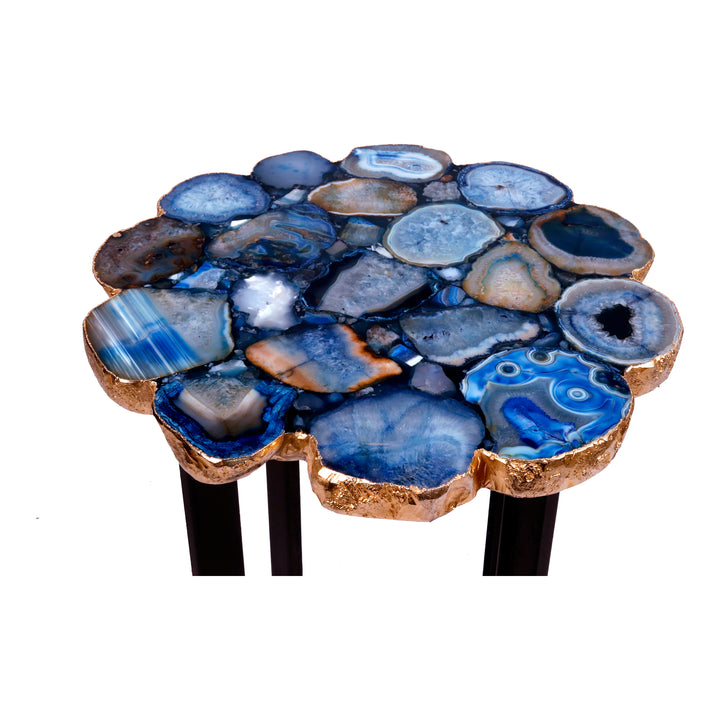 Stunning Blue Agate Living Edge Table